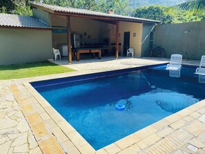 Outdoor pool - Beautiful house with 4 suites, up to 20 people (Praia de Maresias São Sebastião)