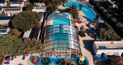 ZEcamping 5* animé 2km plage espace aquatique locatif 28m2