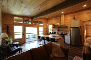 Interior - HootnHoller at this secluded 3-bedroom cabin on beautiful Caney Lake. (Chatham)