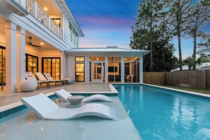 A heated pool