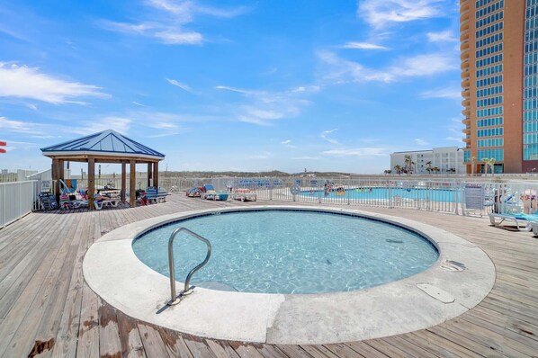 A heated pool