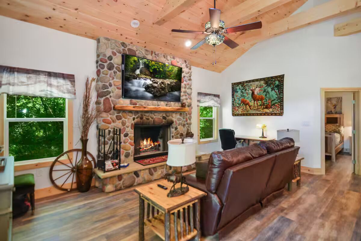 電視、壁爐、書籍、音響