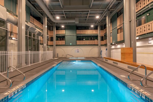 Indoor pool, a heated pool