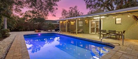 A heated pool