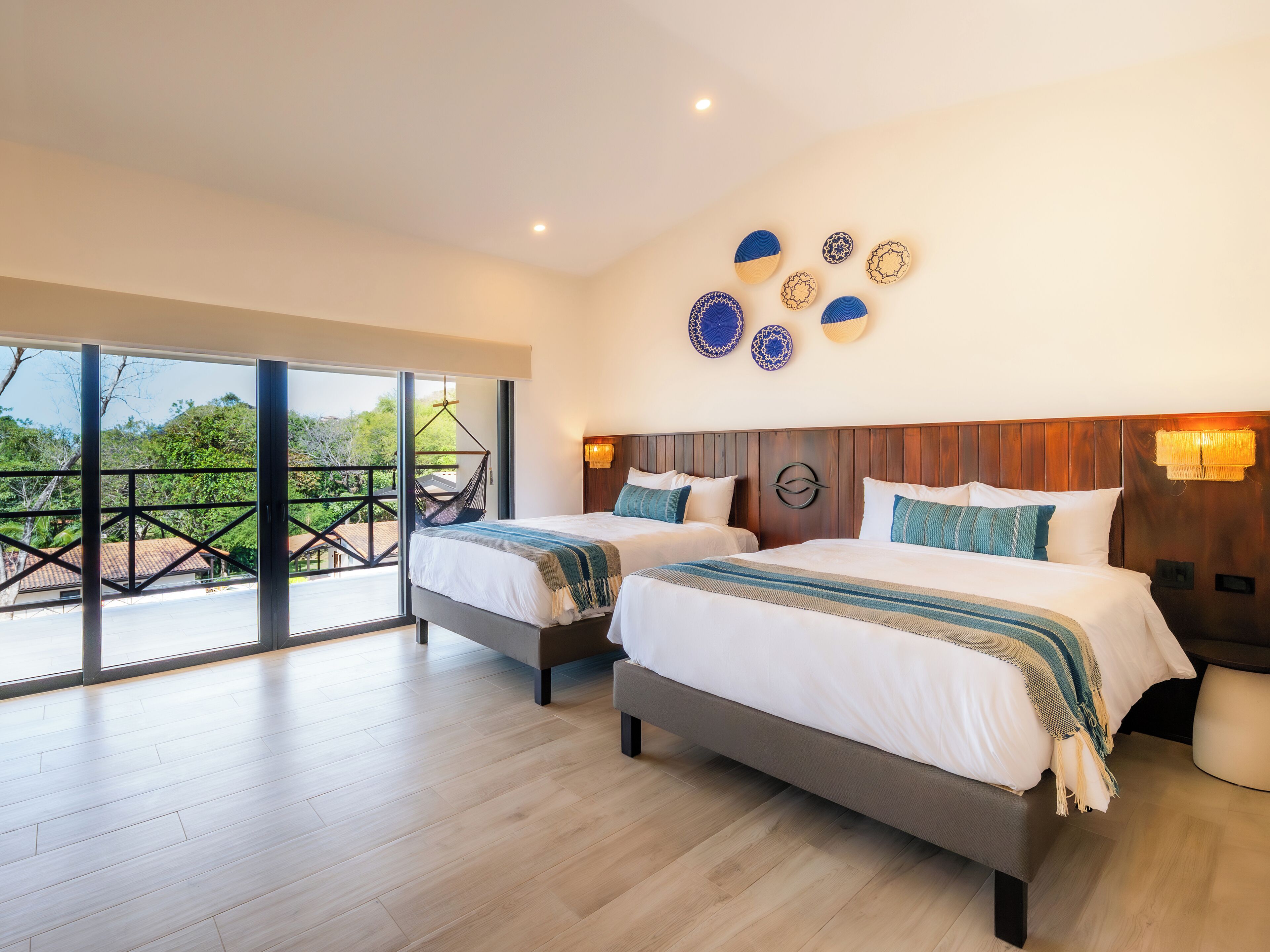Junior Suite, 2 Queen Beds, Patio, Garden View | In-room safe, free WiFi, bed sheets