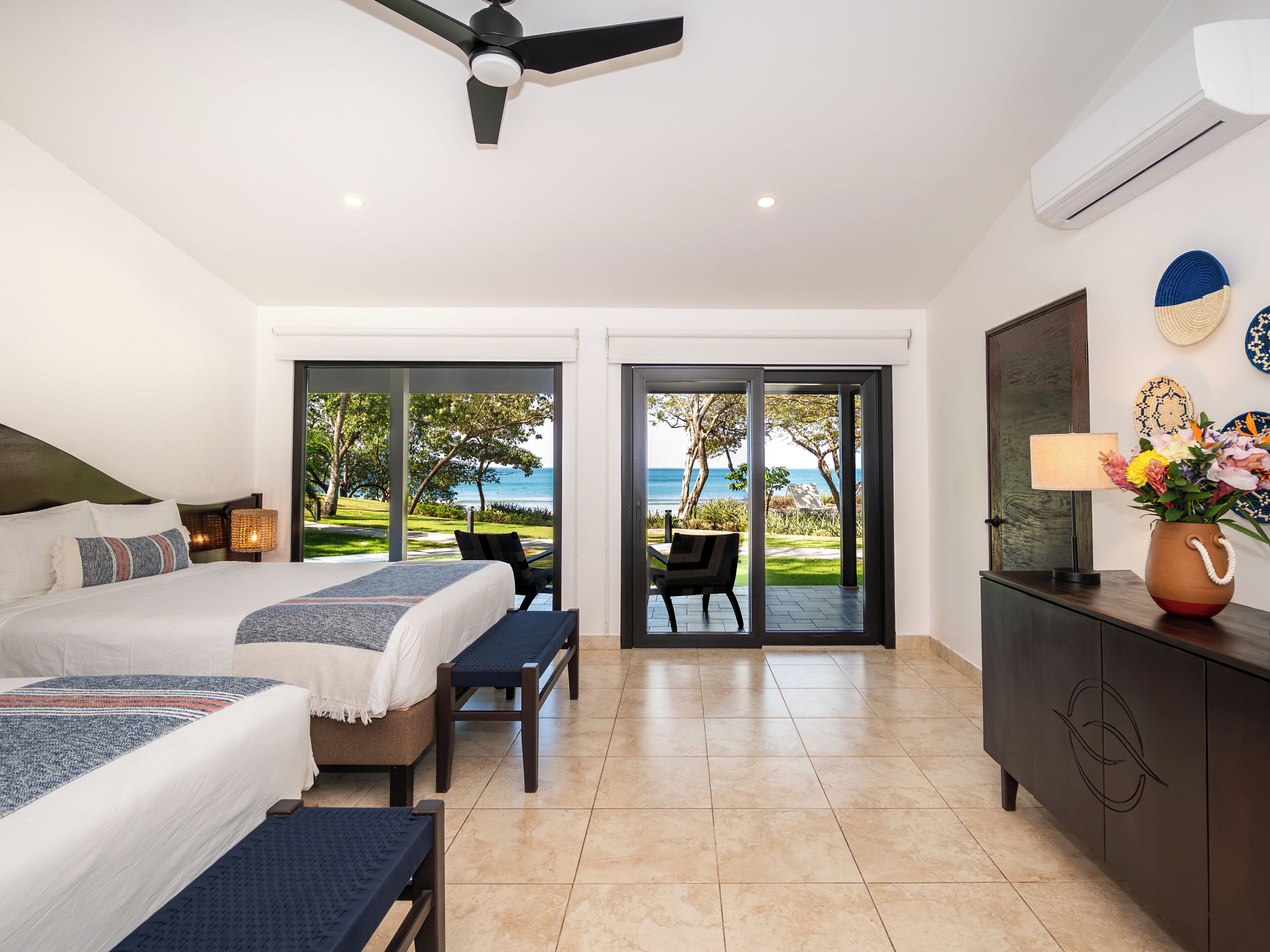 Double Room, 2 Queen Beds, Patio, Ocean View