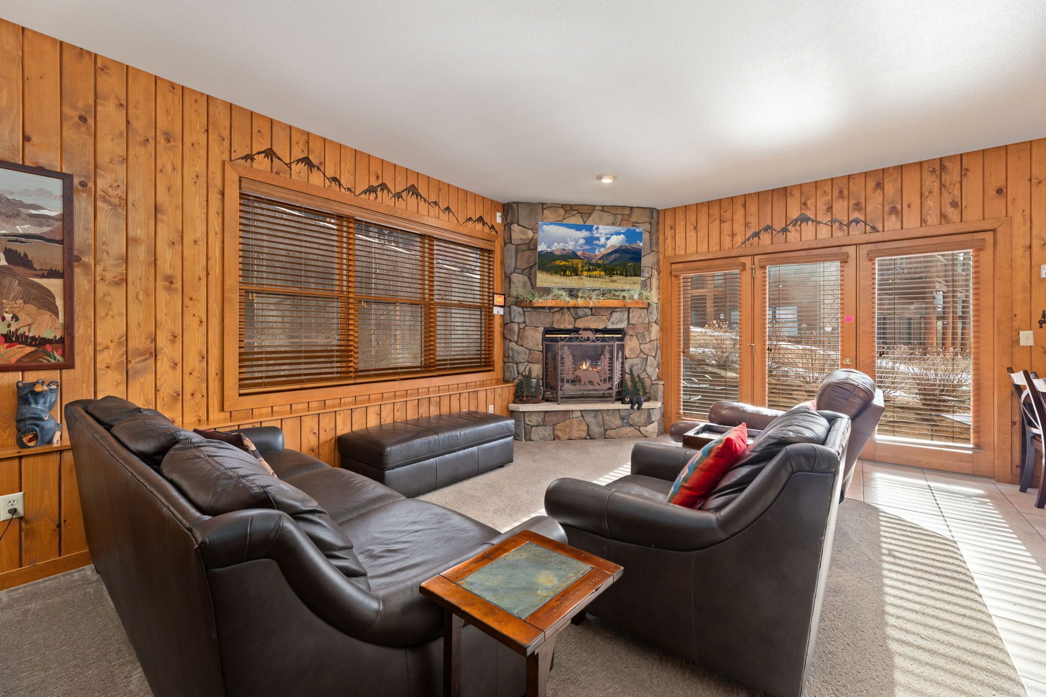 Télévision, cheminée