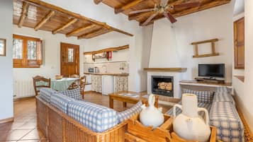 Een televisie en een dvd-speler