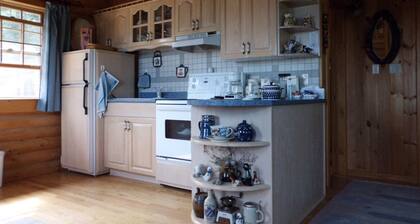 Cozy log cabin with fantastic views and 2 bathrooms