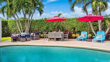 Een verwarmd zwembad