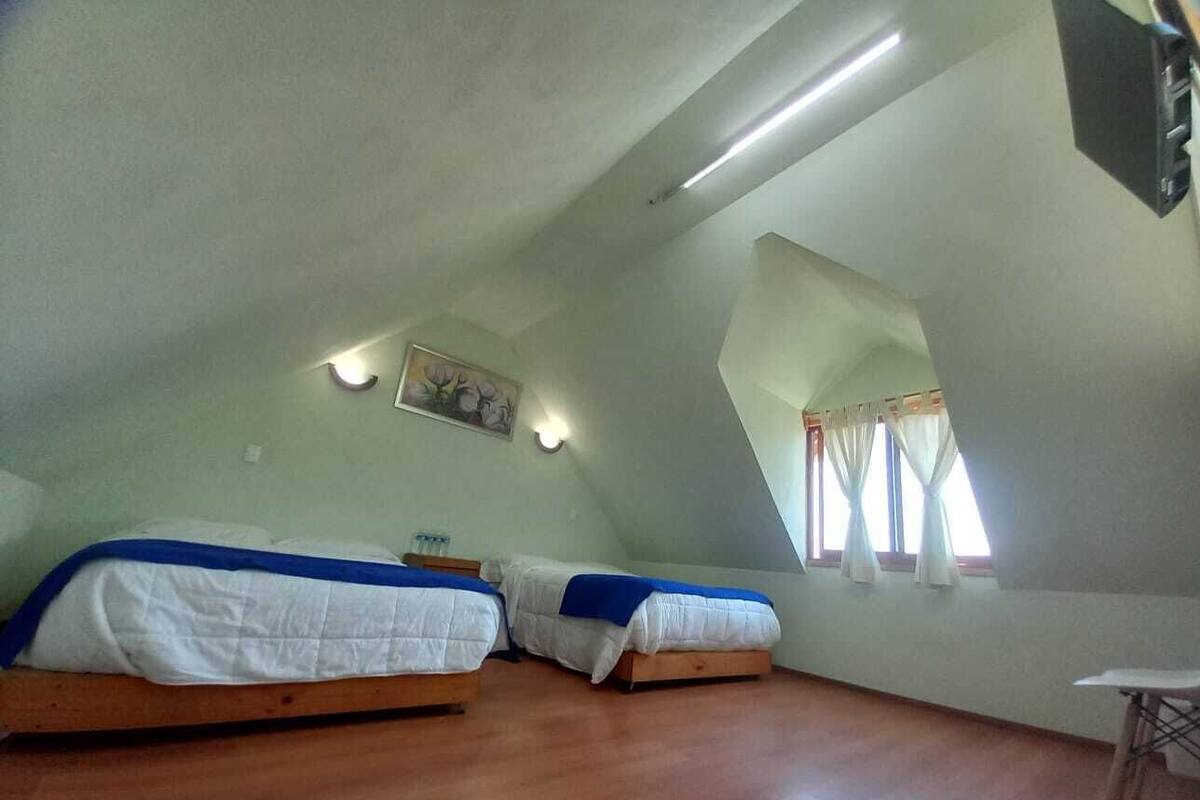 Desk, free WiFi, bed sheets