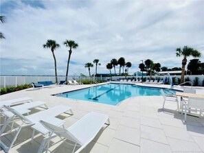 Outdoor pool, a heated pool