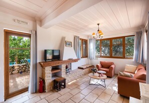 Fernseher, Kamin