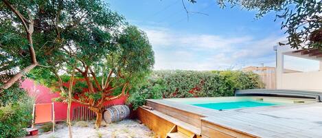 A heated pool