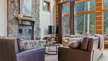 Smart-TV, Kamin, DVD-Player, BĂŒcher