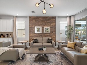 TV - Elegant Solara Escape: 7BR Oasis w/Pool & Spa (Kissimmee)