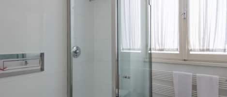 Ducha, secador de pelo, bidé y champú