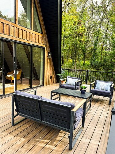 Spacious A-Frame w/ Game Room, Fire Pit & Modern Comforts in Hudson Valley