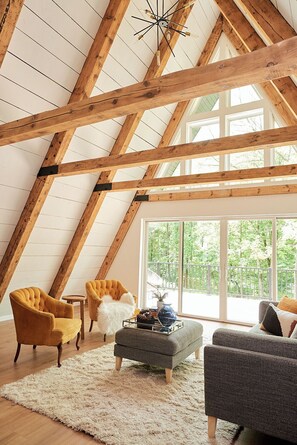 Smart TV, foosball, table tennis, books - Spacious A-Frame w/ Game Room, Fire Pit & Modern Comforts in Hudson Valley (New Paltz)