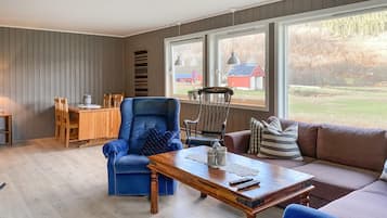 Televisión y chimenea