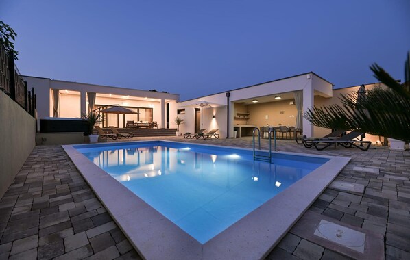 A heated pool