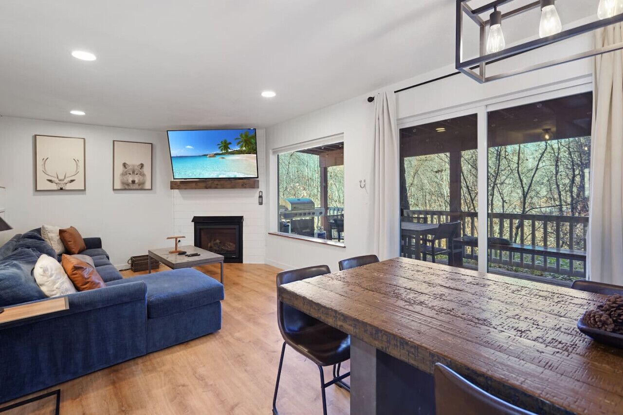 TV, fireplace, stereo