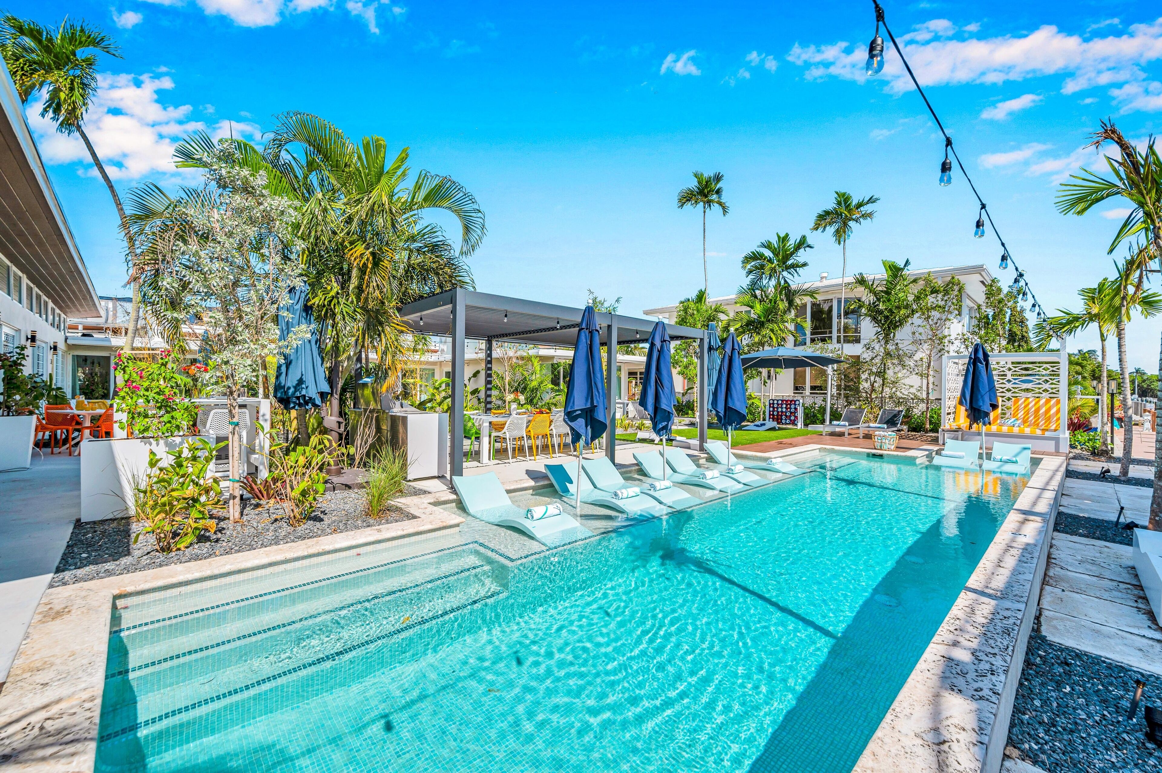 A heated pool