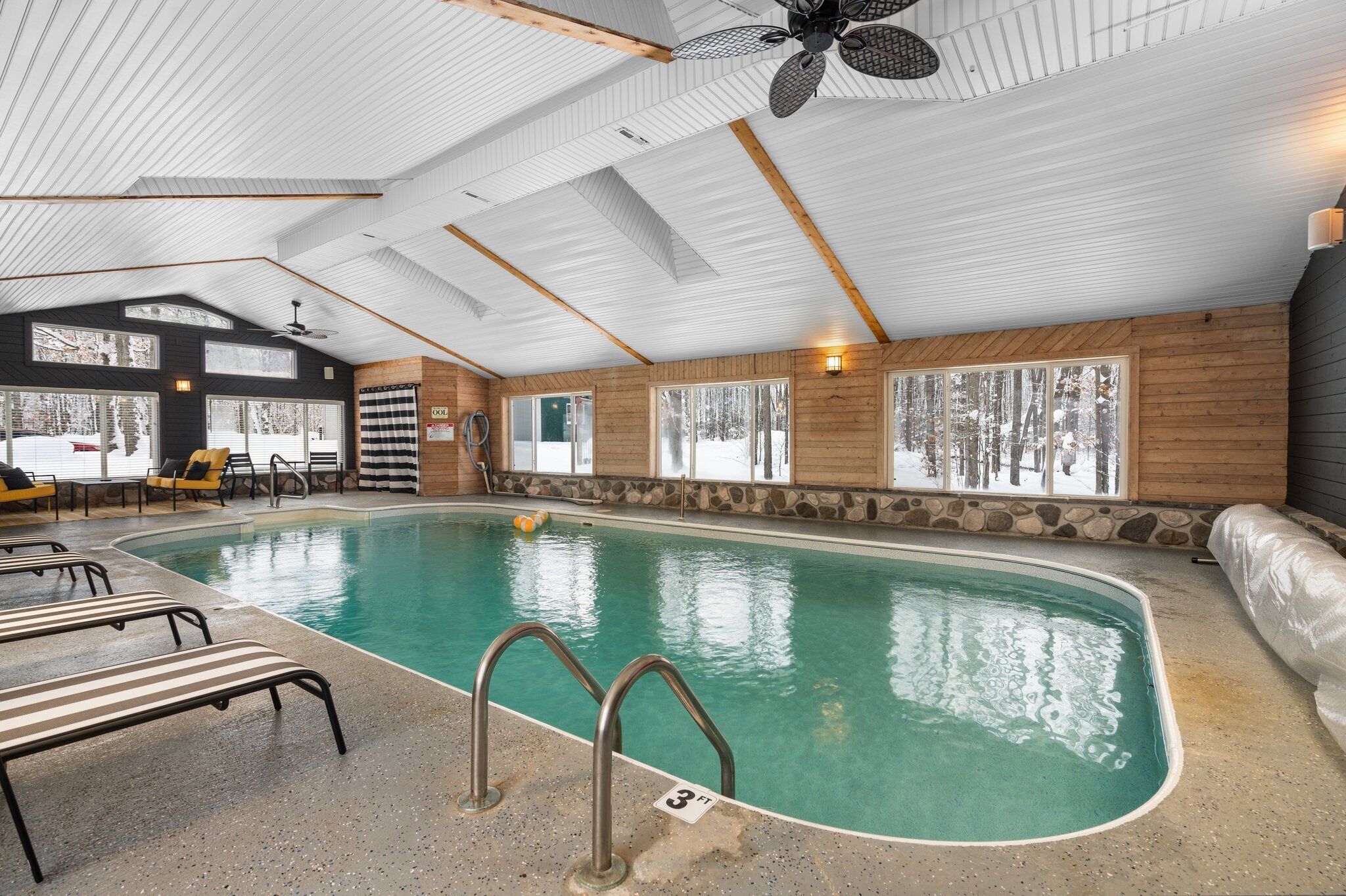 Indoor pool, a heated pool