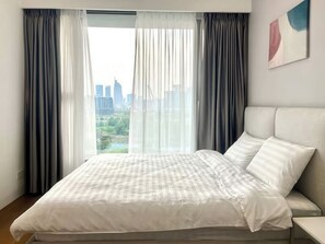 Superior Apartment, 1 Bedroom, Kitchen, City View | Minibar, desk, laptop workspace, soundproofing