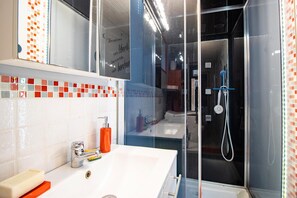 Shower, hair dryer