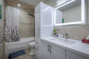 Hair dryer, towels, soap, toilet paper - Welcome to Luxury Family home in East York.  (Toronto)