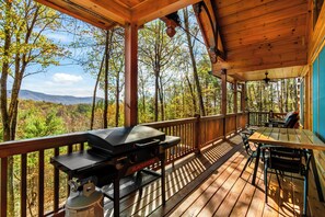 Outdoor dining - Mountain Views, Dog friendly, Fenced Yard, Barrel Sauna, Hot Tub, Fire Pit
(Ellijay)