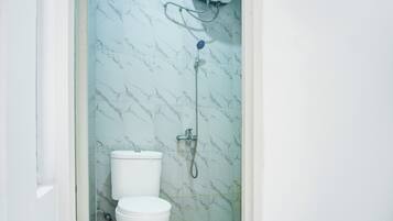 Shower, towels, soap