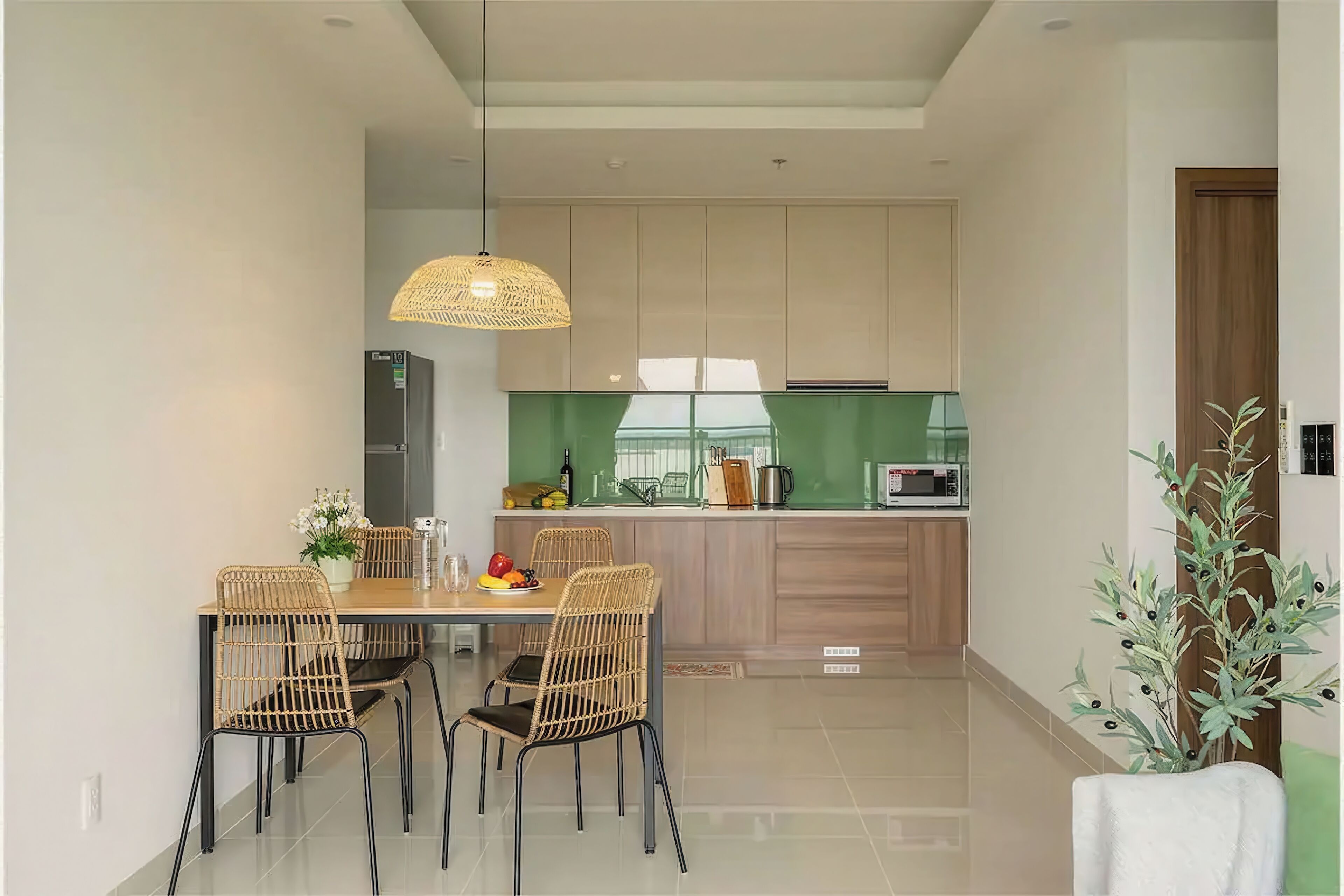 Superior Apartment, 2 Bedrooms, Kitchen, City View | Private kitchen | Fridge, microwave, stovetop, rice cooker
