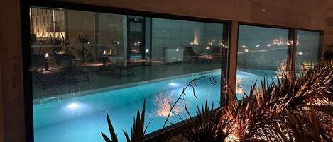 Indoor pool, a heated pool