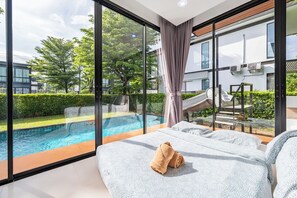 3 bedrooms, blackout curtains, free WiFi - AnB Loft 9 poolvilla close Jomtian beach (Bang Lamung)