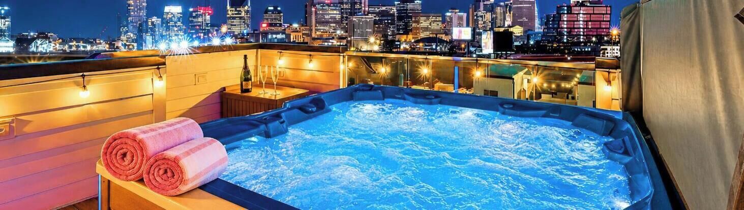 Outdoor spa tub
