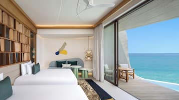 Ropa de cama de alta calidad y minibar