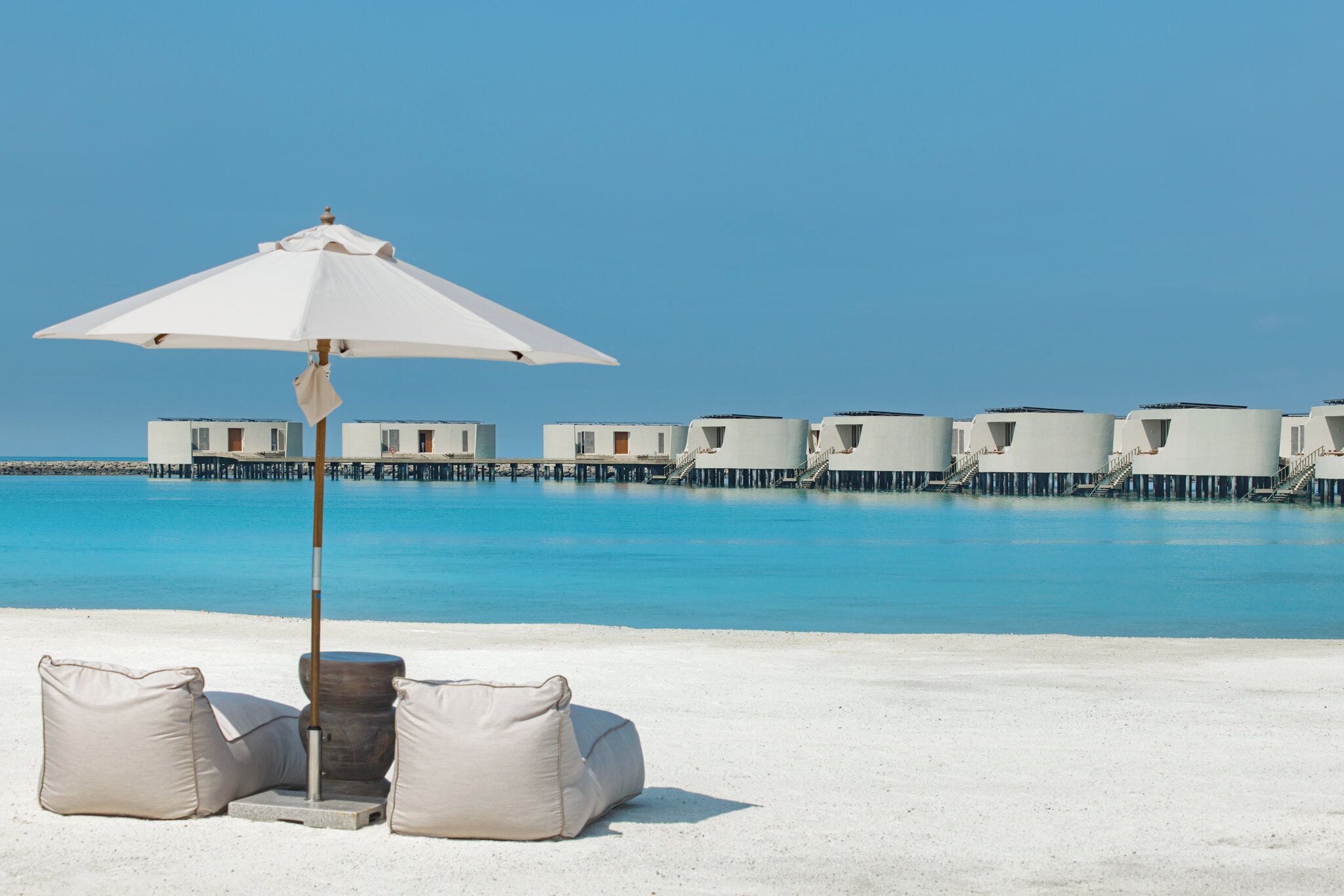 Private beach, white sand