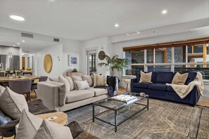 TV, fireplace - Luxury Ski Retreat | Hot Tub + Parking (Canmore)