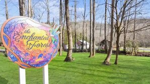Property grounds - Magical Caretaker’s Cabin with Loft, Firepit, Petting Zoo & Wizarding Charm (Hayesville)