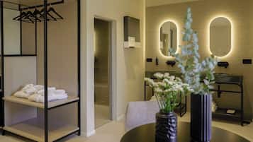 Studiosvit Superior | Badrum | HÄrtork, handdukar, tvÄl och schampo