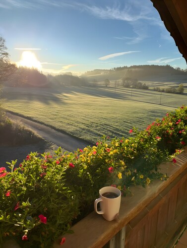Holiday Apartment 'Waldblick' with Shared Garden, Balcony and Wi-Fi