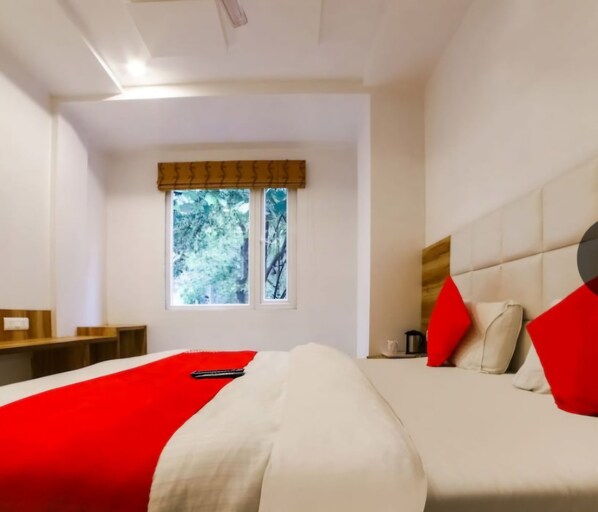 Premium bedding, down duvets, soundproofing, free WiFi