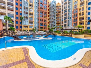 A heated pool