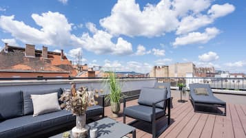Penthouse Deluxe, vue ville | Terrasse/Patio