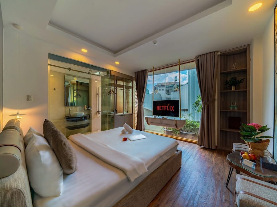 Phòng đôi Deluxe, quang cảnh thành phố | Bàn, phòng cách âm, truy cập Internet không dây miễn phí