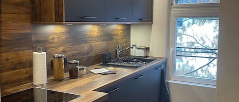 Microwave, oven, stovetop, dishwasher
