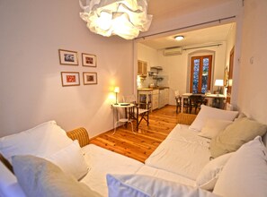Apartment (One Bedroom Apartment) | Living room | 32-inch flat-screen TV with cable channels - Downtown Rovinj Charming Nest Apartment (Rovinj)