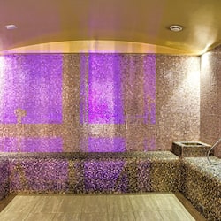 Un sauna, una bañera de hidromasaje, baño turco, baño turco/hammam